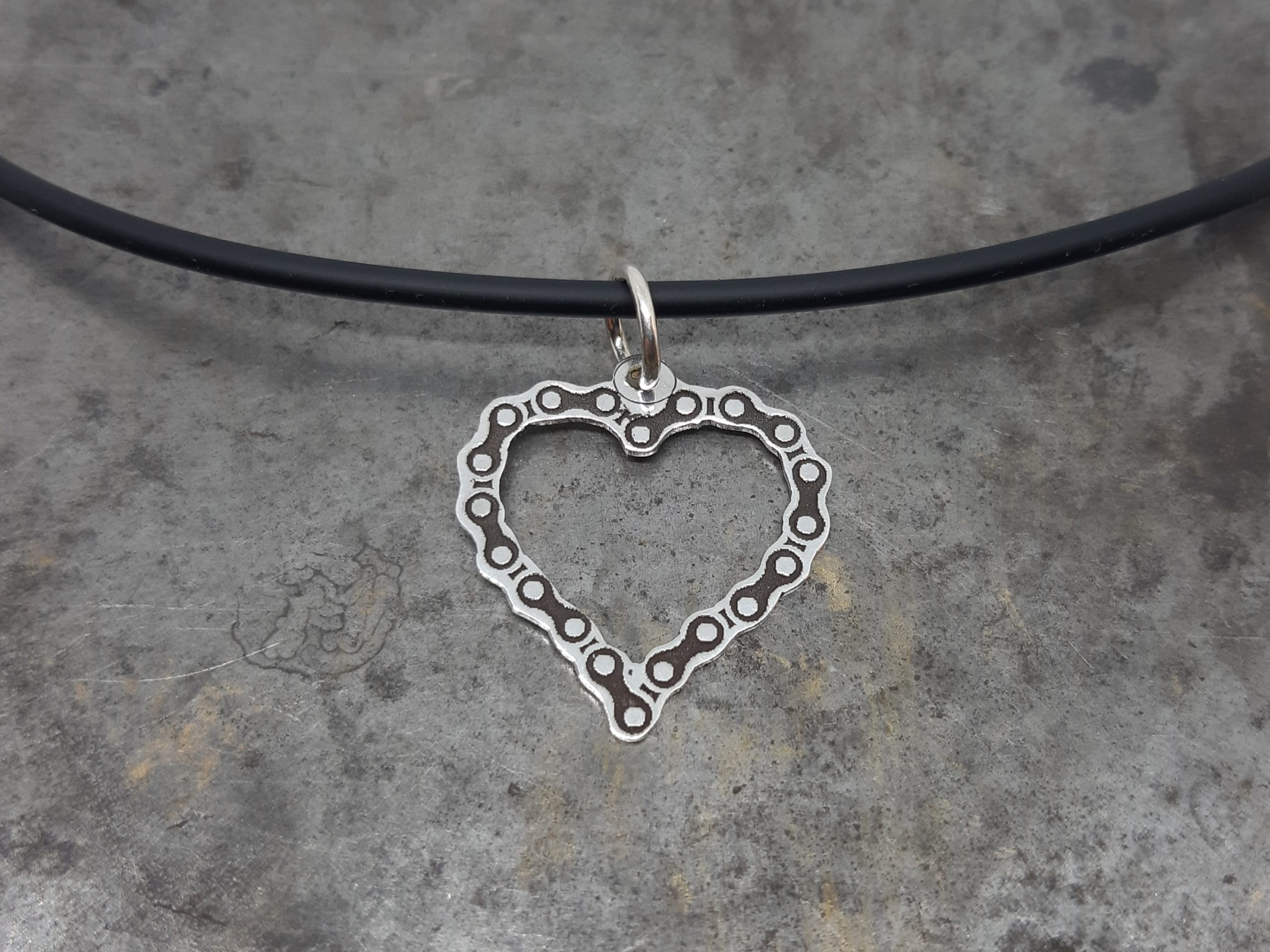 Penjoll Plata "Cor Cadena Bici"