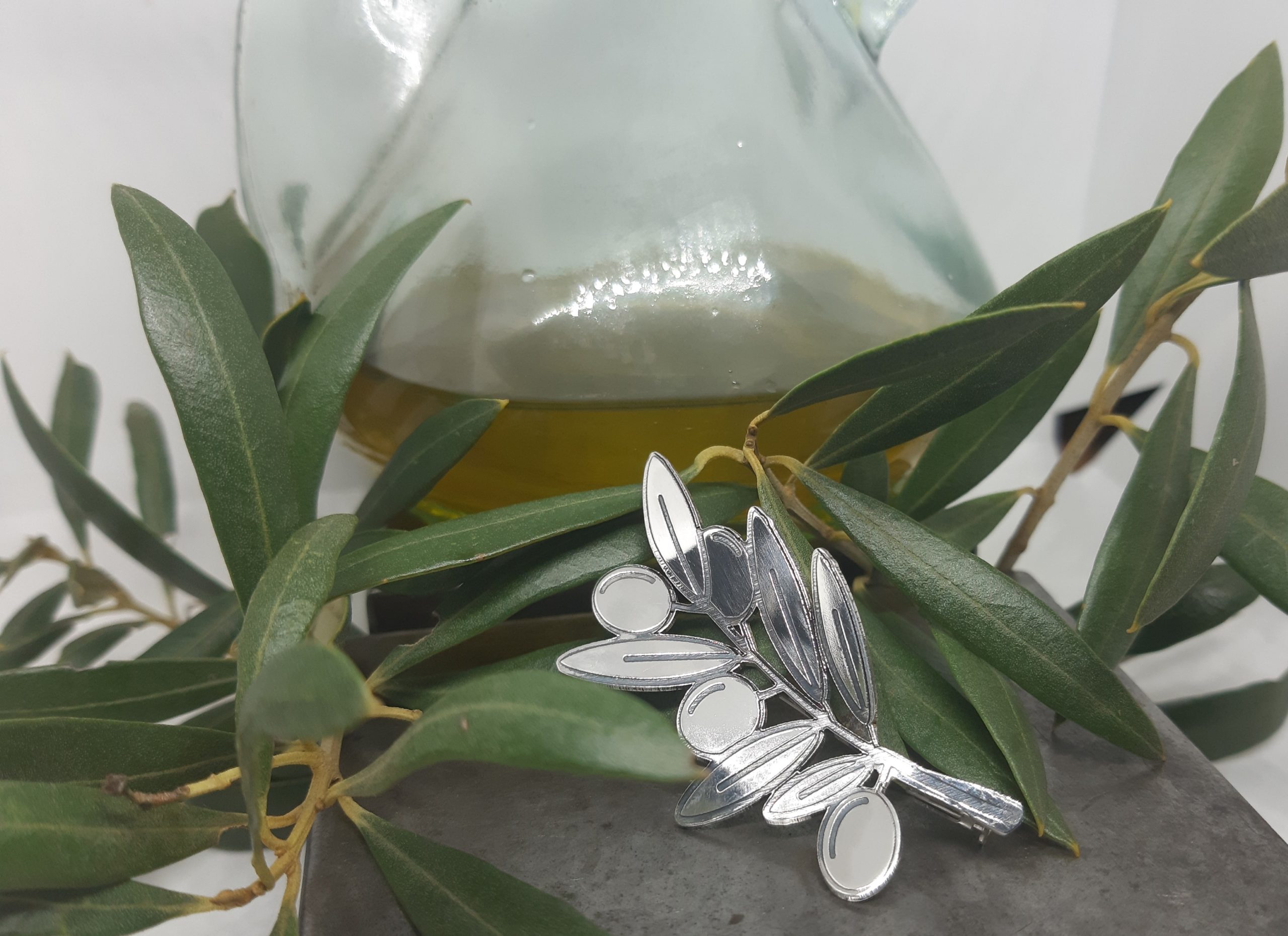 Agulla de pit Plata, branca d'Olivera