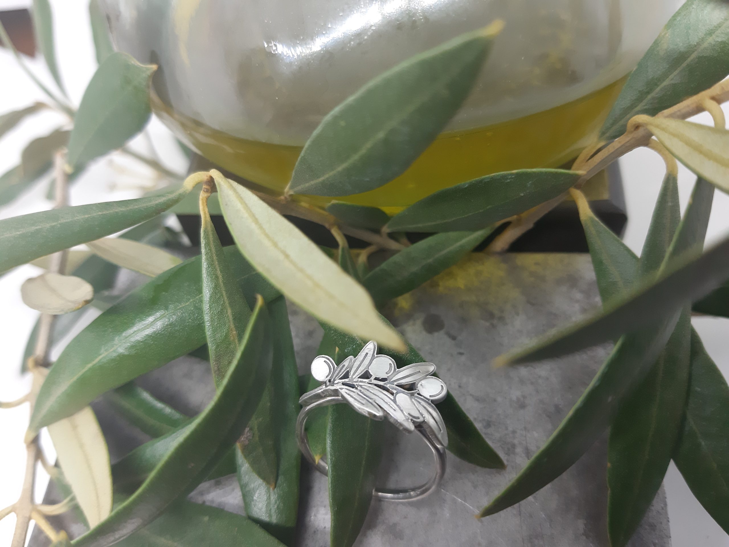 Anell Plata branca d'Oliver